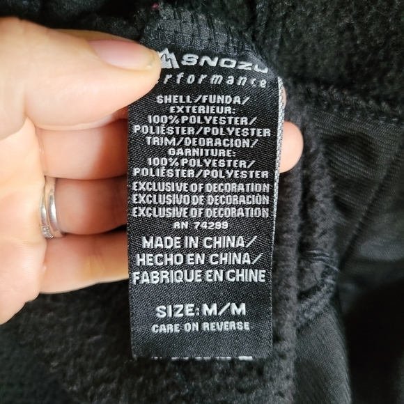 Snozu Performance Women's Black Fleece Zip-up Jacket Size Medium - Picture 6 of 6
